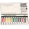 HOLBEIN ARTISTS' GOUACHE BOÎTE CARTON 12 TUBES 5 ML COULEURS ASSORTIES