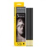 NITRAM PACK OF 5 ROUND FINE CHARCOAL STICKS (6 MM)