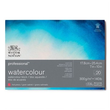 WINSOR & NEWTON PROFESSIONAL BLOCCO PER ACQUERELLO 100% COTONE 300 G