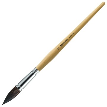 ESCODA PENNELLO TONDO PELO DI VAIO PETIT GRIS MANICO LUNGO SERIE 5913