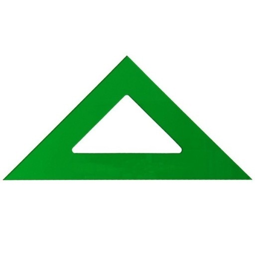 FAIBO ESCUADRA VERDE TRANSPARENTE PARA DIBUJO TÉCNICO