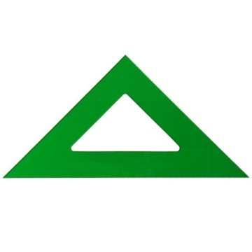 FAIBO KUNSTSTOFF ZEICHENDREIECK 45º TRANSPARENT GRÜN FÜR TECHNISCHES ZEICHNEN