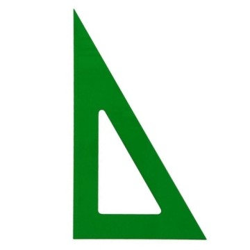 FAIBO SQUADRA 60º VERDE TRASPARENTE PER IL DISEGNO TECNICO