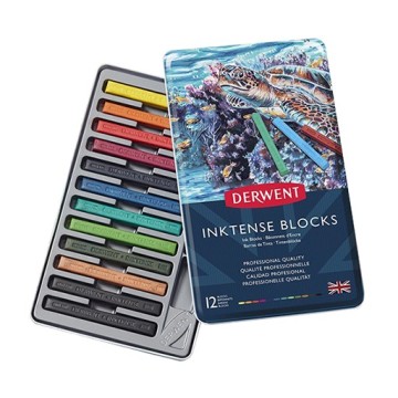 DERWENT INKTENSE BLOCKS BOÎTES EN MÉTAL - BÂTONNETS À EFFET D'ENCRE