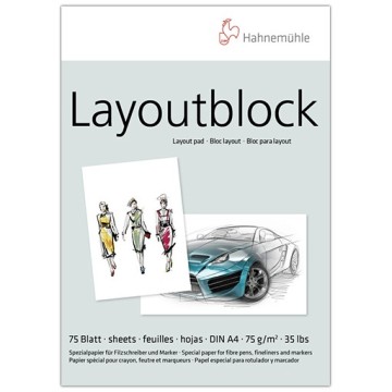 HAHNEMÜHLE LAYOUTBLOCK BLOCCO PER PENNARELLI 75 G