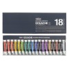 HOLBEIN ARTISTS' GOUACHE BOÎTE CARTON 18 TUBES 5 ML COULEURS ASSORTIES