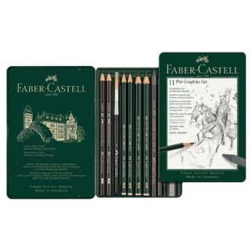 FABER-CASTELL PITT ASTUCCIO METALLO 11 MATITE DI GRAFITE