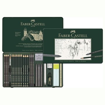 FABER-CASTELL PITT GRAPHITE ASTUCCIO METALLO 26 PEZZI