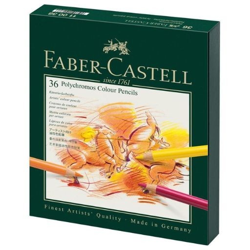 FABER-CASTELL POLYCHROMOS 36 KÜNSTLER-FARBSTIFTE IN ATELIERBOX