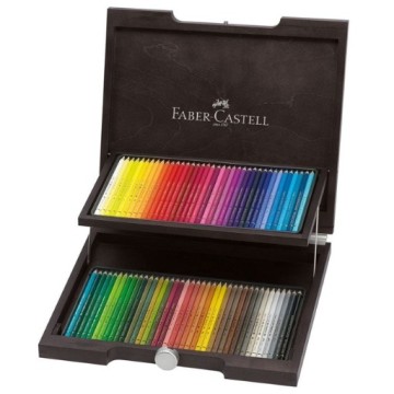 Coffret Peinture Relaxdays 45 Pièces – Crayons, Aquarelles, Pinceaux, Gomme – Valise En Bois Pour Adultes