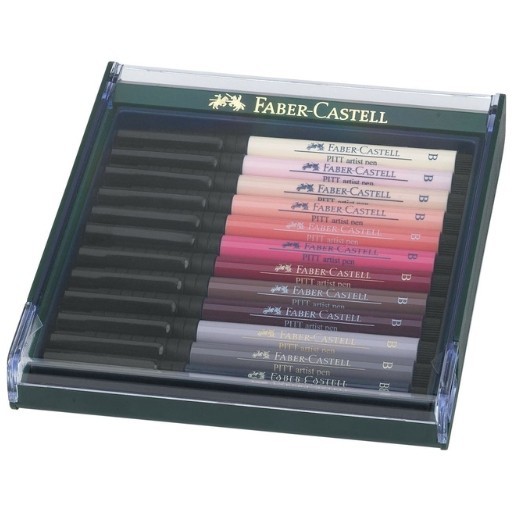 FABER-CASTELL PITT ARTIST BRUSH PEN SET OF 12 - SKIN TONES