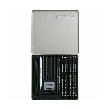 CRETACOLOR BLACKBOX ASTUCCIO METALLICO DI CARBONCINO 20 PEZZI