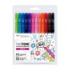 TOMBOW TWINTONE SET 12 FEUTRES À DEUX POINTES COULEURS BRILLANTES