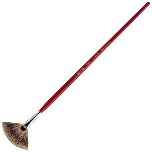 ESCODA ARCO FLAT FAN BRUSH BADGER HAIR LONG HANDLE SERIES 4338