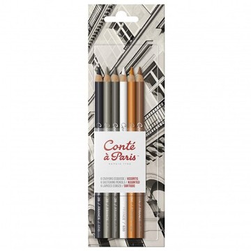 CONTÉ À PARIS SET 6 MATITE PER SCHIZZO ASSORTITE