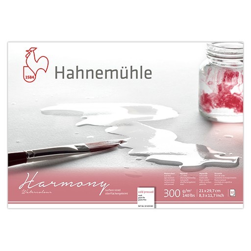 HAHNEMÜHLE HARMONY WATERCOLOUR BLOCCO PER ACQUERELLO 300 G