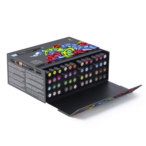 WINSOR & NEWTON BRUSHMARKER ESSENTIAL COLLECTION - SET 48 MARQUEURS COULEURS ESSENTIELLES