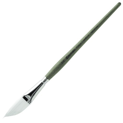 ESCODA PERLA PINCEAU PLAT BISEAUTÉ MANCHE COURT SÉRIE 1436