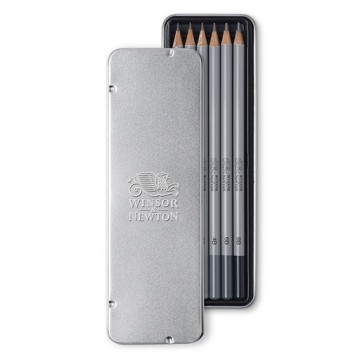 WINSOR & NEWTON STUDIO COLLECTION SET MATITE DI GRAFITE IN SCATOLA METALLO