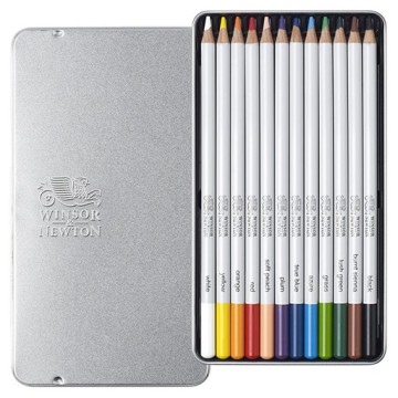 WINSOR & NEWTON STUDIO COLLECTION SCATOLA METALLO SET MATITE COLORATE