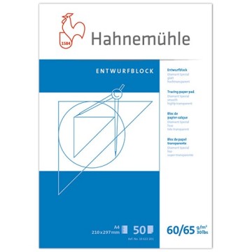 HAHNEMÜHLE DIAMANT SPEZIAL BLOCCO CARTA DA RICALCO TRASPARENTE