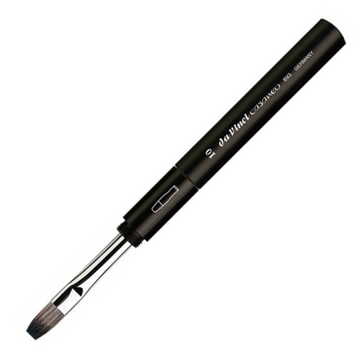 DA VINCI CASANEO FLAT TRAVEL BRUSH SYNTHETIC FIBRE FOR WATERCOLOUR SERIES 893TP