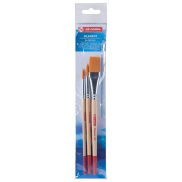 ART CREATION SET 3 PINCELES SURTIDOS FIBRA TORAY NARANJA MANGO CORTO