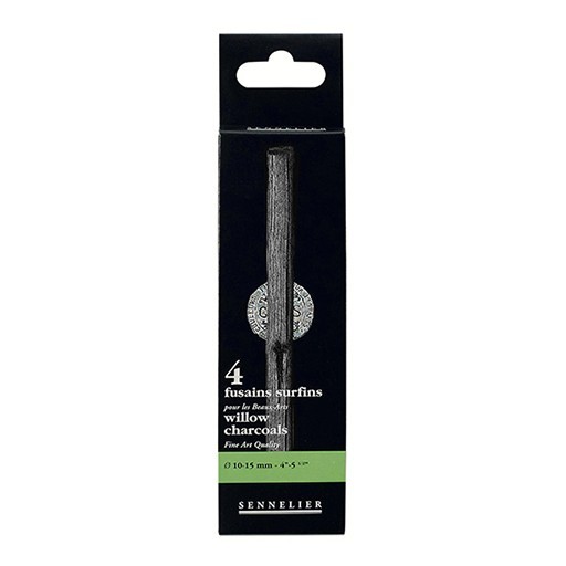 SENNELIER CARBONCILLO NATURAL EXTRA GRUESO 10 - 15 MM - CAJA 4 UNIDADES