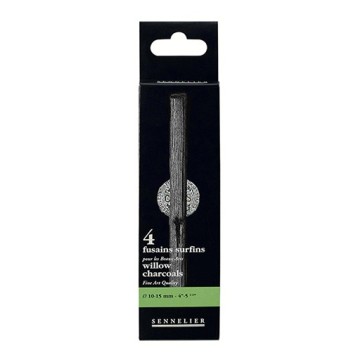 SENNELIER CARBONCINI NATURALI EXTRA GROSSI 10-15 MM - SCATOLA 4 UNITÀ