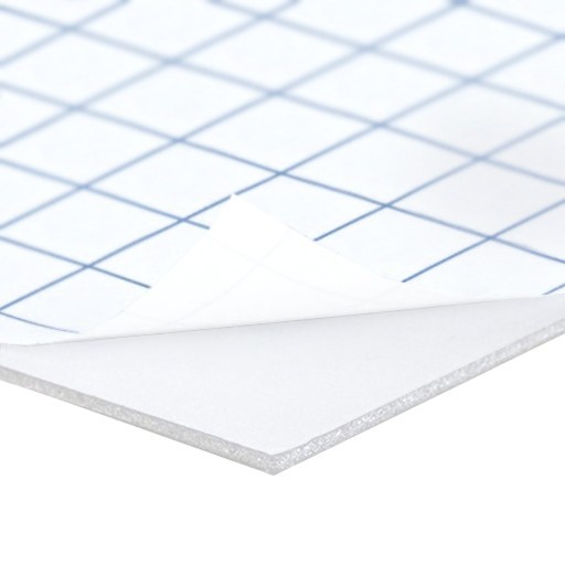TOPFOAM LEICHTSCHAUMPLATTE WEIẞ 1-SEITIG SELBSTKLEBEND 3 MM