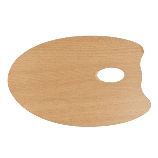 MABEF M/O PALETA PROFESIONAL OVALADA DE MADERA PARA PINTOR