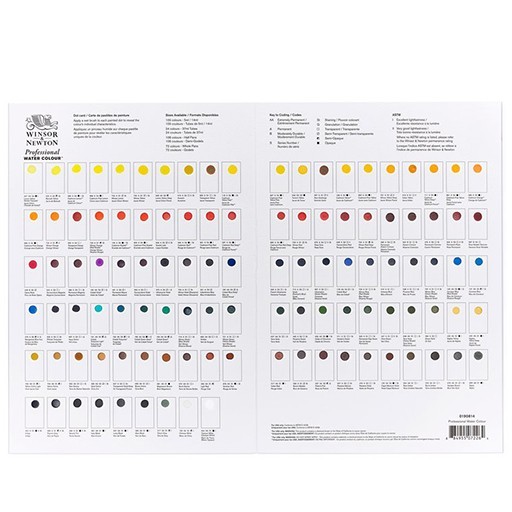 WINSOR & NEWTON PROFESSIONAL WATERCOLOUR DOT CARDS