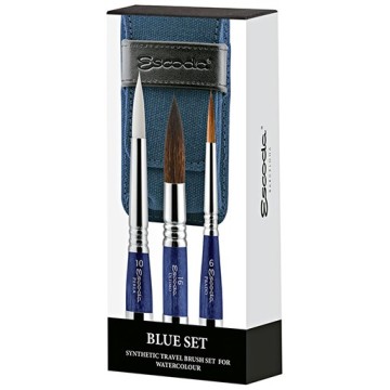 ESCODA ASTUCCIO IN TESSUTO PER PENNELLI TASCABILI - BLUE SET SERIE 1271