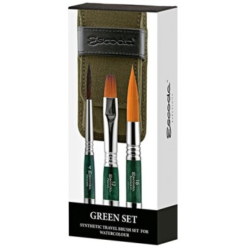 ESCODA ASTUCCIO IN TESSUTO PER PENNELLI TASCABILI - GREEN SET SERIE 1273