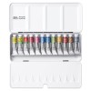 WINSOR & NEWTON CAJA METÁLICA DE VIAJE ACUARELA PROFESSIONAL CON 12 TUBOS DE 5 ML