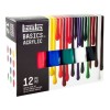 LIQUITEX BASICS ACRYLIC SET COLORES VARIADOS CON 12 TUBOS DE 22 ML