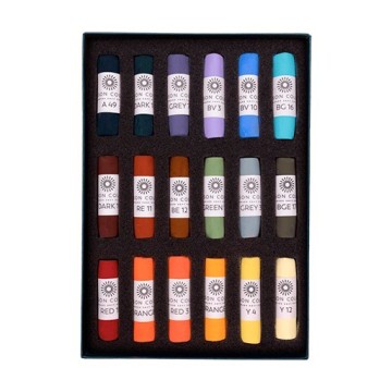 UNISON SOFT PASTELS SCATOLA CARTONE 18 PASTELLI MORBIDI - SELEZIONE LANDSCAPE LES DARLOW
