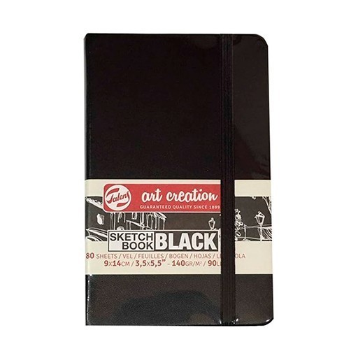 ART CREATION SKETCH BOOK BLACK - CARNET DE CROQUIS À PAPIER NOIR