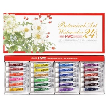 HOLBEIN BOTANICAL ART SCATOLA ACQUERELLI 24 TUBETTI 5 ML