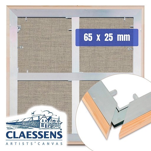 ARTEMIRANDA CHÂSSIS ENTOILÉ INFINITY 65 X 25 MM AVEC LIN MOYEN-FIN CLAESSENS POUR HUILE REF-66
