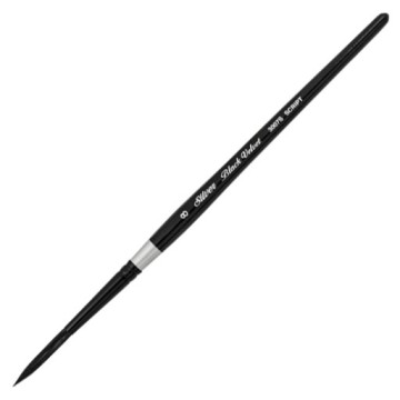 SILVER BLACK VELVET PINCEL SCRIPT LINER MANGO CORTO SERIE 3007S