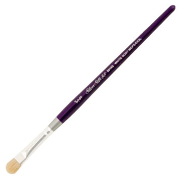 SILVER BRUSH SILVER SILK OVALER MINI MOP-PINSEL ZIEGENHAAR KURZER STIEL SERIE 8819S