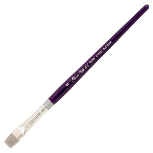 SILVER BRUSH SILVER SILK CHISEL BLENDER PENNELLO QUADRATO MANICO CORTO SERIE 8820S