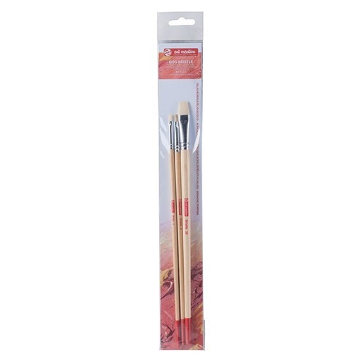 ART CREATION SET 3 BRISTLE PINSEL WEIẞE BORSTEN LANGER STIEL