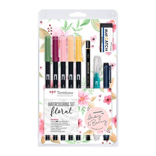 TOMBOW WATERCOLORING SET FLORAL