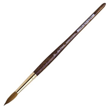 DA VINCI HARBIN KOLINSKY PENNELLO TONDO PER ACQUERELLO MARTORA ROSSA MANICO CORTO SERIE 1526Y