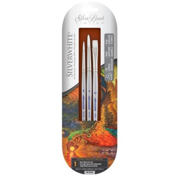 SILVER BRUSH SILVERWHITE SET 3 PENNELLI DI BASE SERIE 1520S