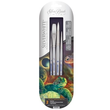 SILVER BRUSH SILVERWHITE SET 4 PENNELLI SERIE 1521S