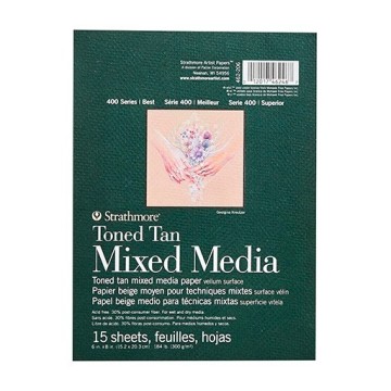 STRATHMORE 400 SERIES RECYCLED TONED - BLOCCO MIXED MEDIA 300 G