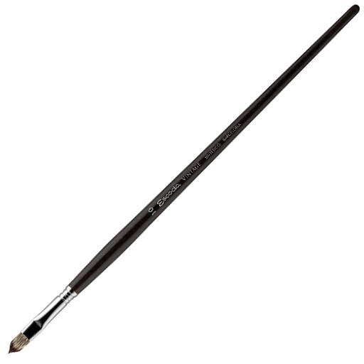 ESCODA VINTAGE FLAT FILBERT BRUSH SYNTHETIC FIBRE LONG HANDLE SERIES 4021